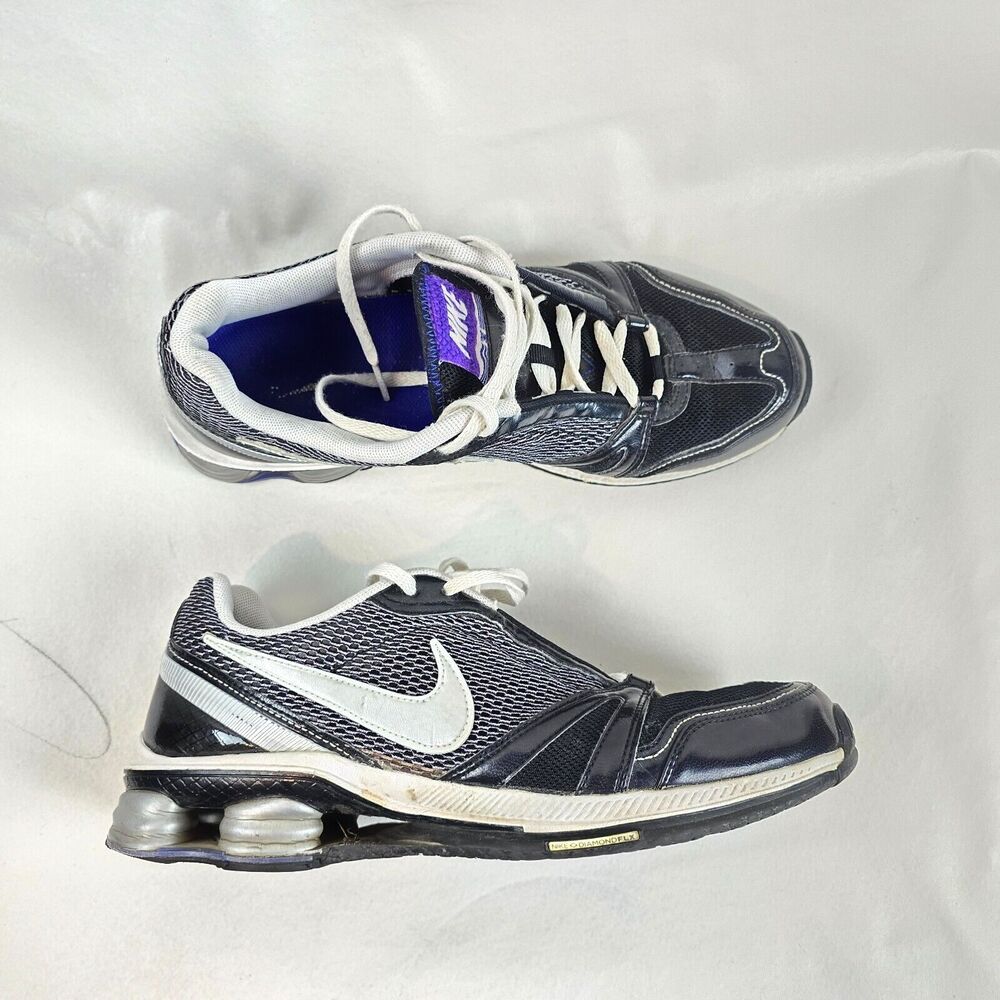 Nike Shox Shoes Women 9.5 Diamond Flex 2008 Sneakers 344949-001 Black Casual